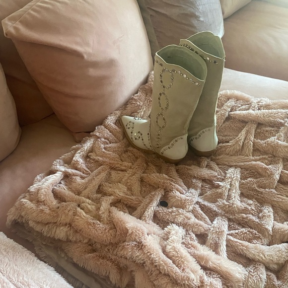 Free People Beige Studded Heeled Boots - Picture 7 of 7